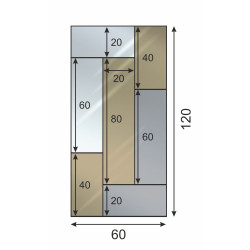 LUSTRO DEKORACYJNE KOLOROWE srebrne grafitowe brązowe PROSTOKĄTY I