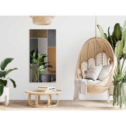 LUSTRO DEKORACYJNE KOLOROWE srebrne grafitowe brązowe PROSTOKĄTY II