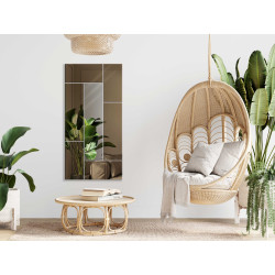 LUSTRO DEKORACYJNE KOLOROWE srebrne brązowe PROSTOKĄTY IV