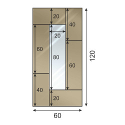 LUSTRO DEKORACYJNE KOLOROWE srebrne brązowe PROSTOKĄTY IV