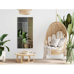 LUSTRO DEKORACYJNE KOLOROWE srebrne grafitowe brązowe PROSTOKĄTY VII