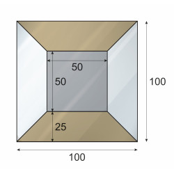 LUSTRO DEKORACYJNE KOLOROWE srebrne grafitowe brązowe KWADRAT I