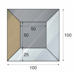 LUSTRO DEKORACYJNE KOLOROWE srebrne grafitowe brązowe KWADRAT II