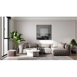 LUSTRO DEKORACYJNE KOLOROWE srebrne grafitowe KWADRAT IV