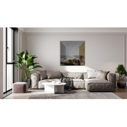 LUSTRO DEKORACYJNE KOLOROWE srebrne grafitowe brązowe KWADRAT VII