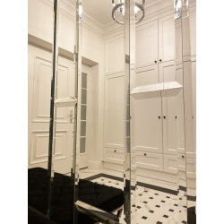 LUSTRO DEKORACYJNE KOLOROWE srebrne grafitowe brązowe WIELOKĄT VIII