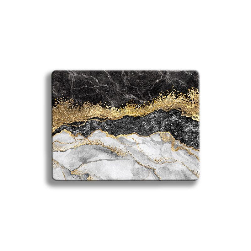 Deska szklana Black&White Marble with Gold Veins