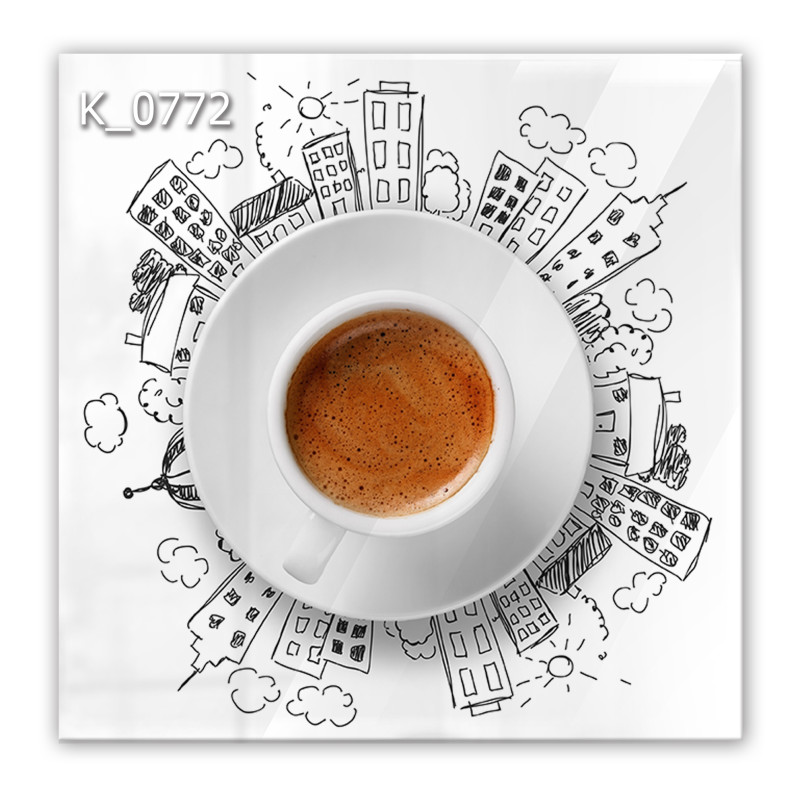 Panel szklany hartowany 60x60 Kawa Na Mieście