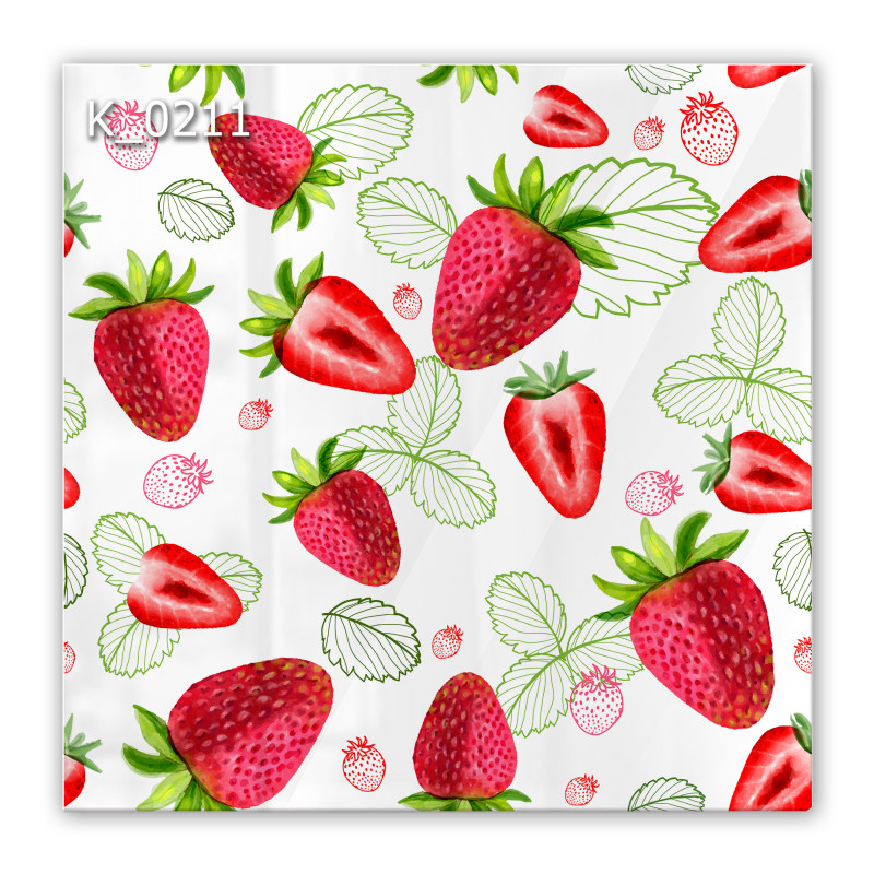 Panel szklany hartowany 60x60 Truskawki