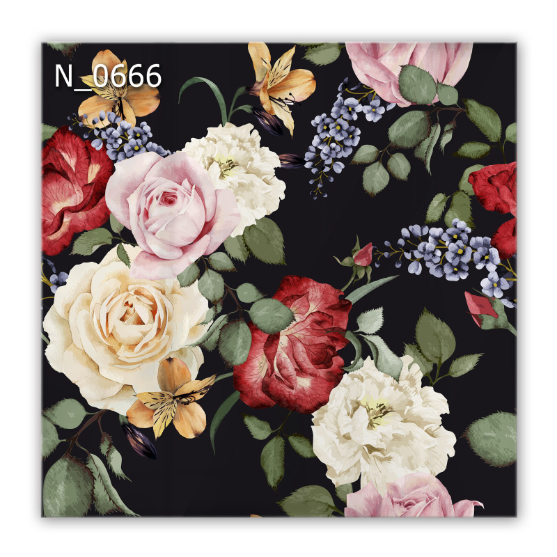 Panel szklany hartowany 60x60 Kwiaty