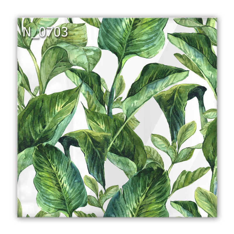 Panel szklany hartowany 60x60 Liście II