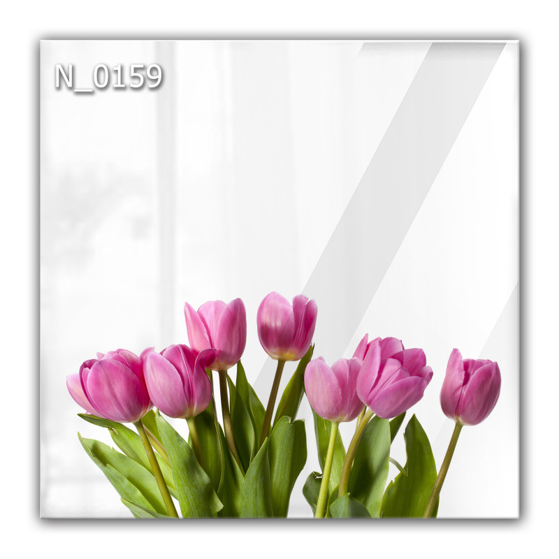 Panel szklany hartowany 60x60 Tulipany