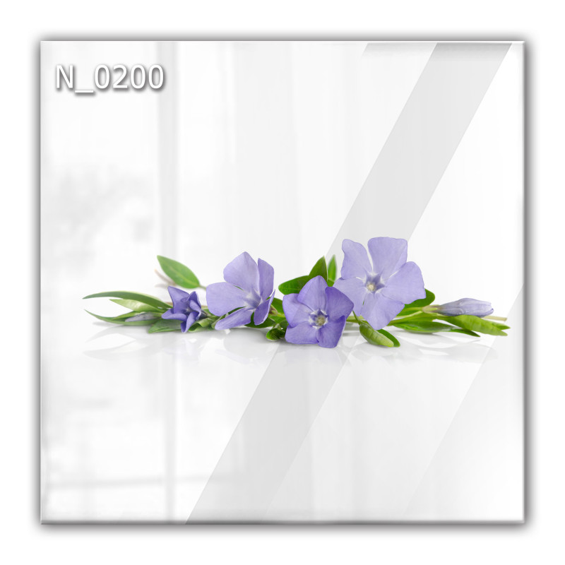 Panel szklany hartowany 60x60 Fioletowe Kwiaty