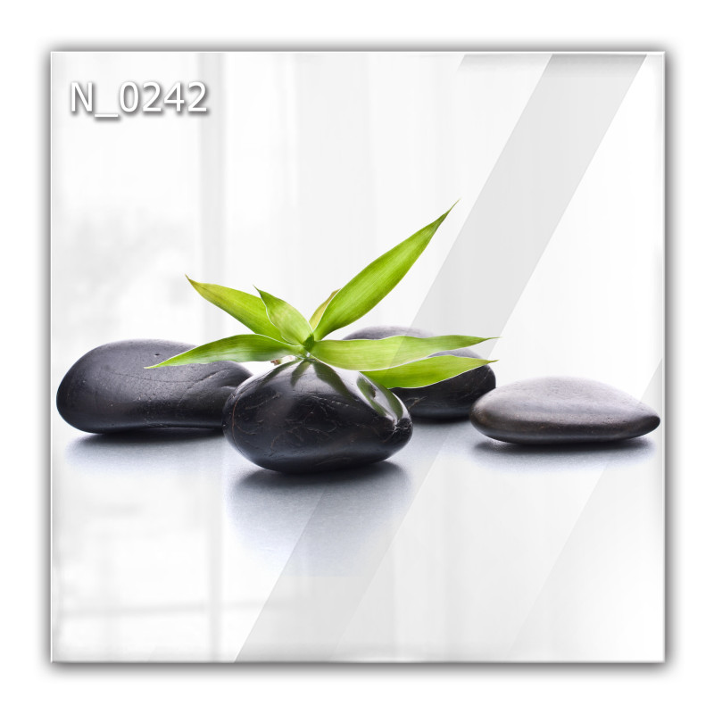 Panel szklany hartowany 60x60 Bambus i Kamienie