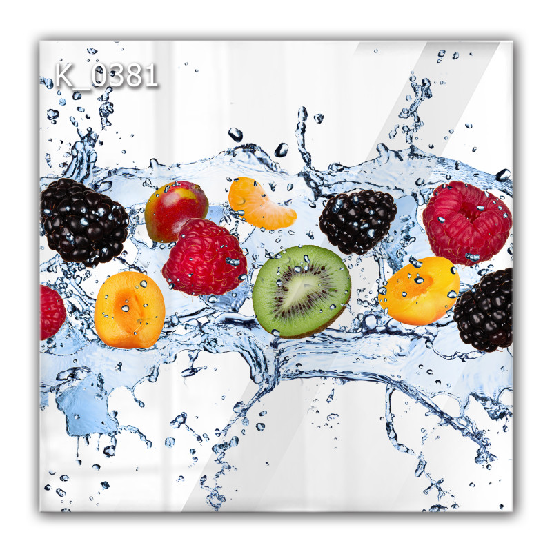 Panel szklany hartowany 60x60 Owoce i Woda