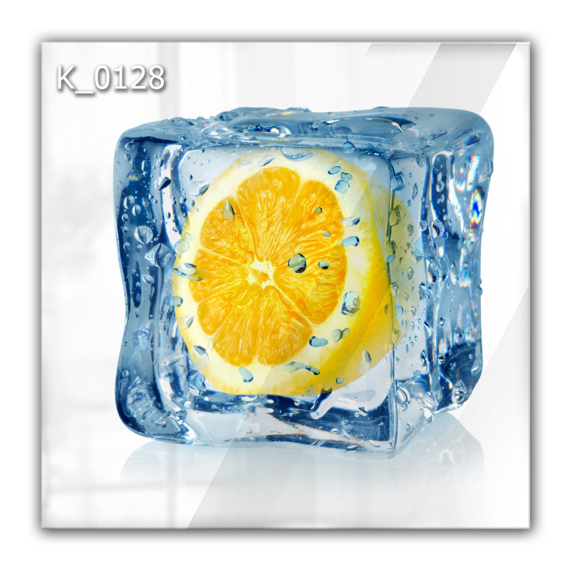 Panel szklany hartowany 60x60 Kostka Lodu Cytryna