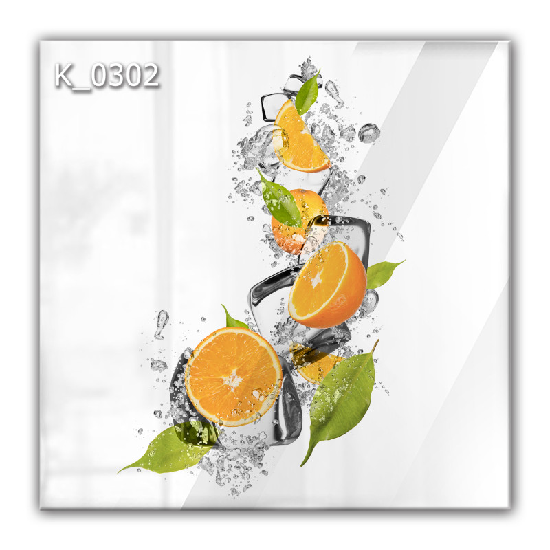 Panel szklany hartowany 60x60 Pomarańcze