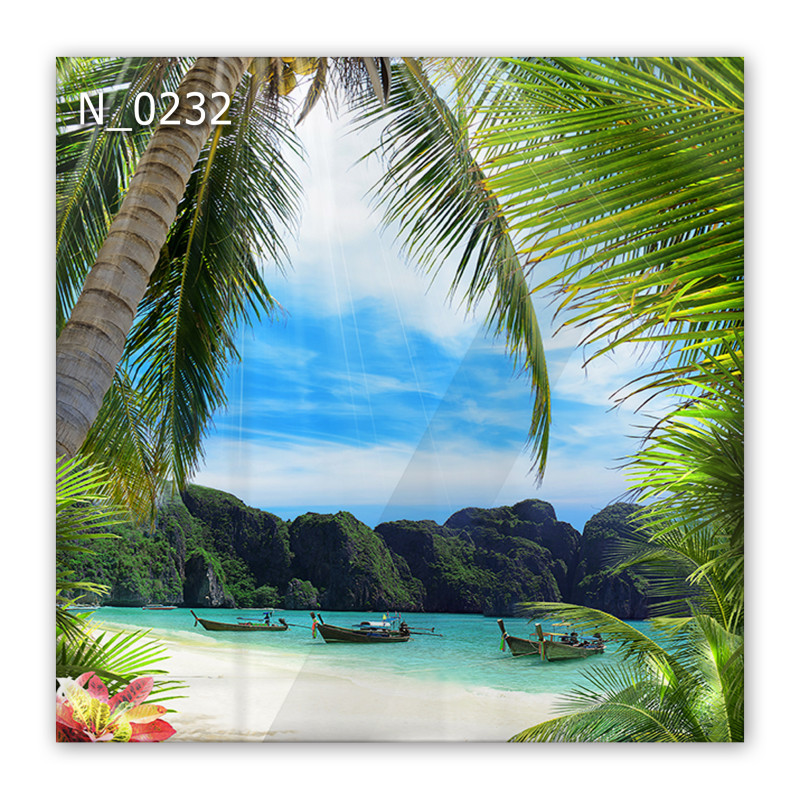 Panel szklany hartowany 60x60 Palmy