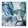 Panel szklany hartowany 60x60 Niebieskie Pióra