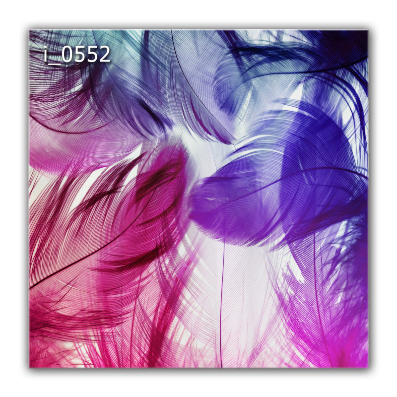 Panel szklany hartowany 60x60 Różowe Pióra