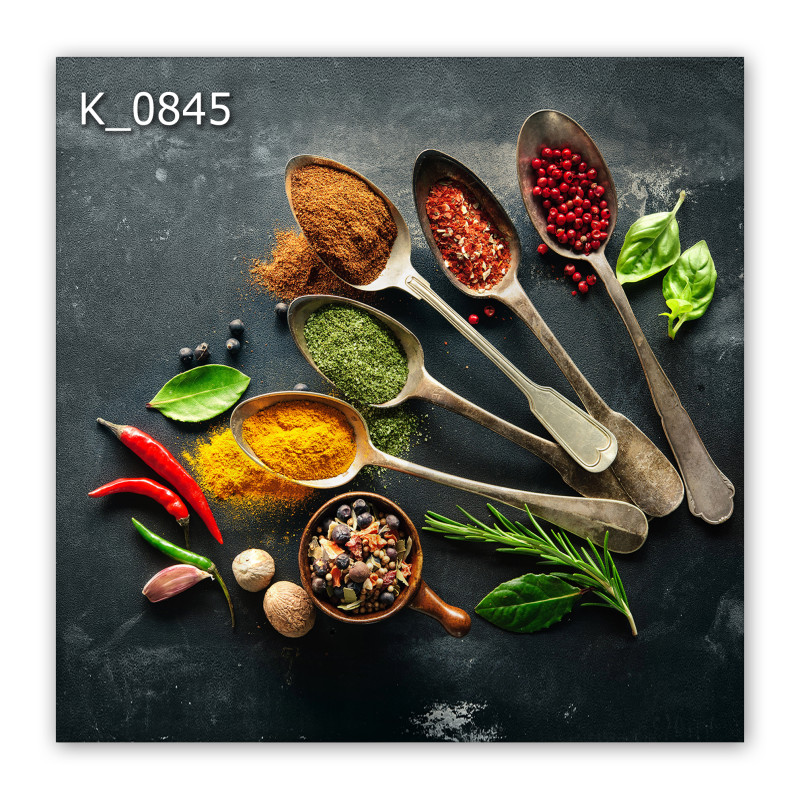 Panel szklany hartowany 60x60 Łyżki z Przyprawami