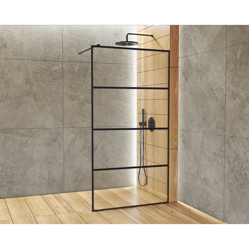 Kabina Lusso Black Loft Walk-in Clear