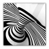 Panel szklany hartowany 60x60 Czarno-Biała Abstrakcja