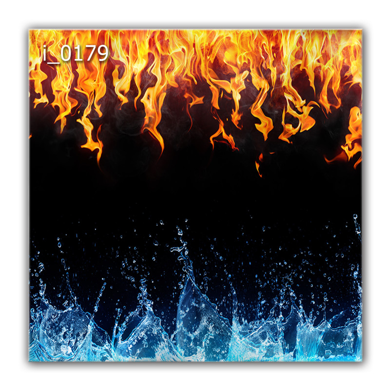 Panel szklany hartowany 60x60 Woda i Ogień