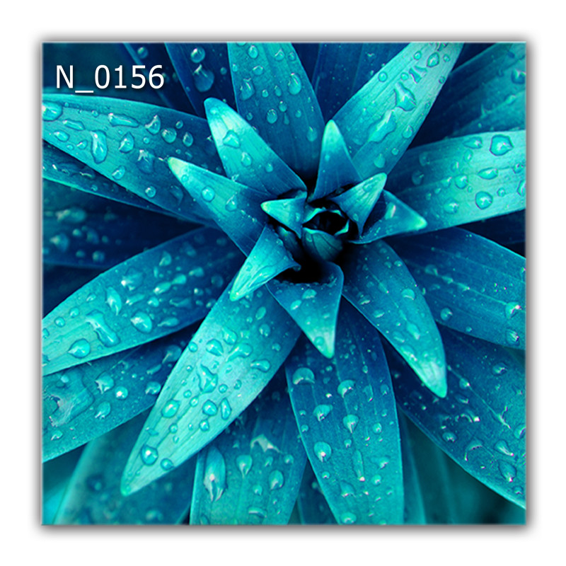 Panel szklany hartowany 60x60 Turkusowe Liście