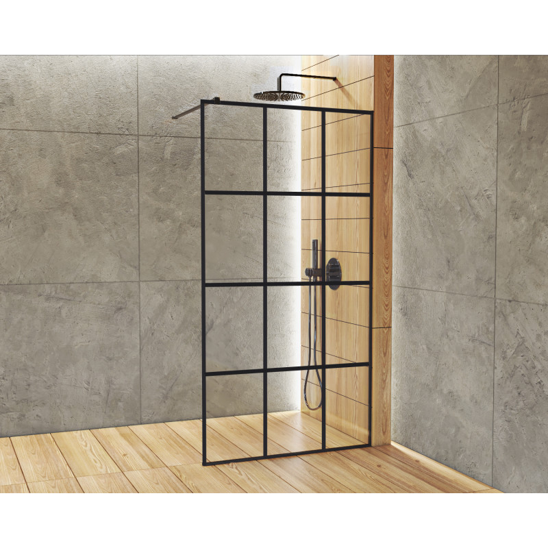Kabina Lusso Black Loft Walk-in Clear