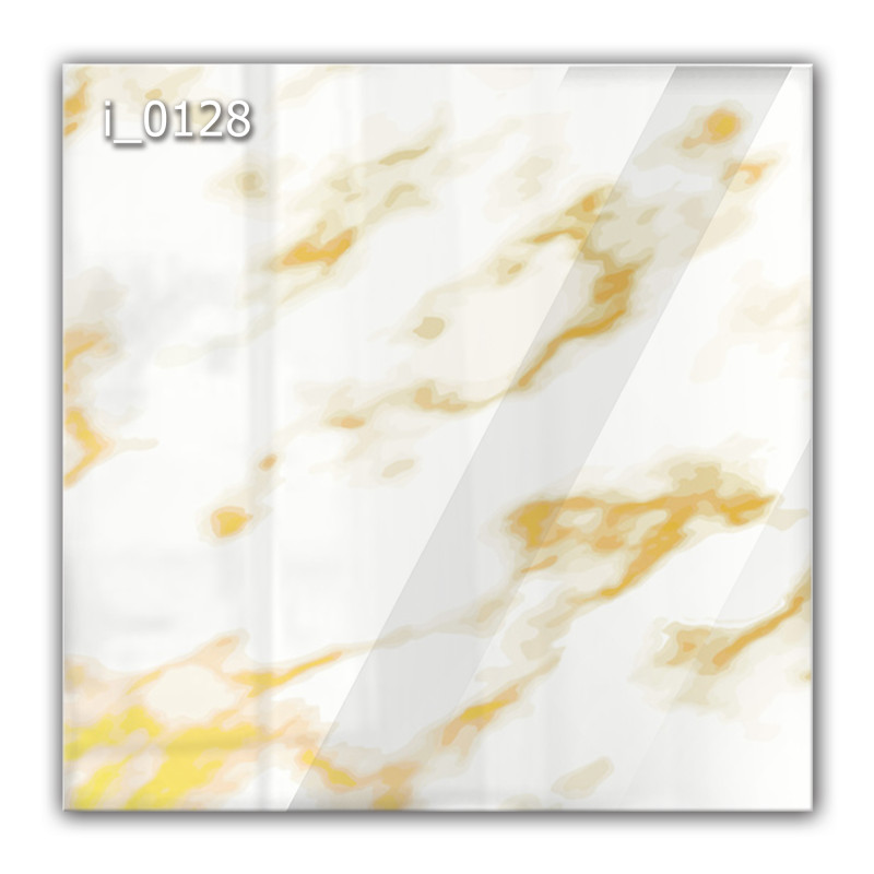 Panel szklany hartowany 60x60 Biało-Złoty Marmur