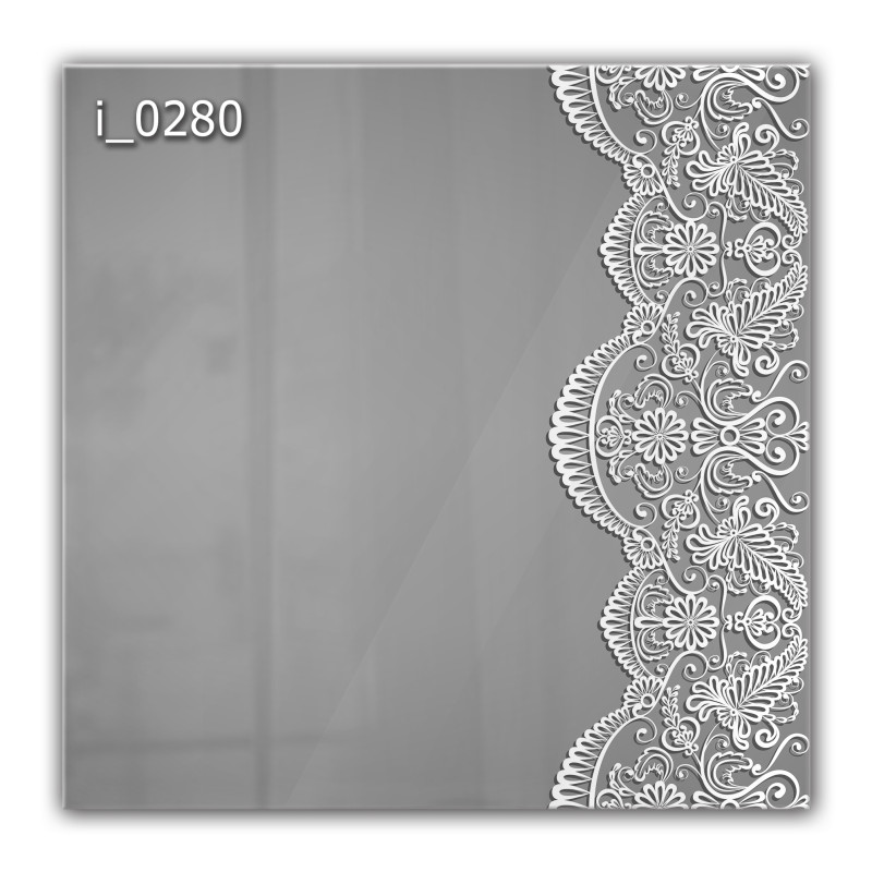 Panel szklany hartowany 60x60 Koronka