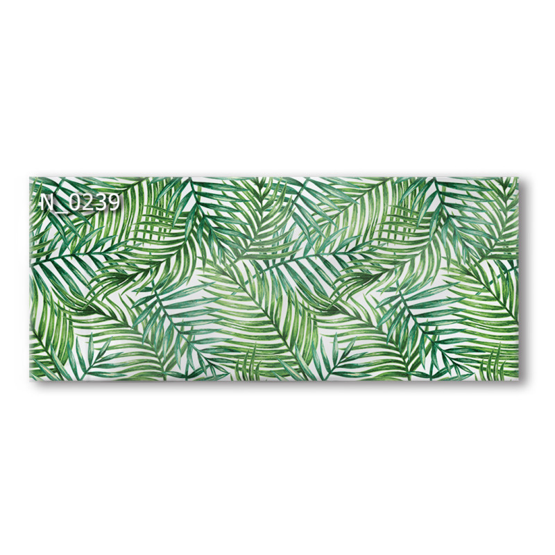 PANEL SZKLANY DO KUCHNI 120x50 cm - LIŚCIE PALMY