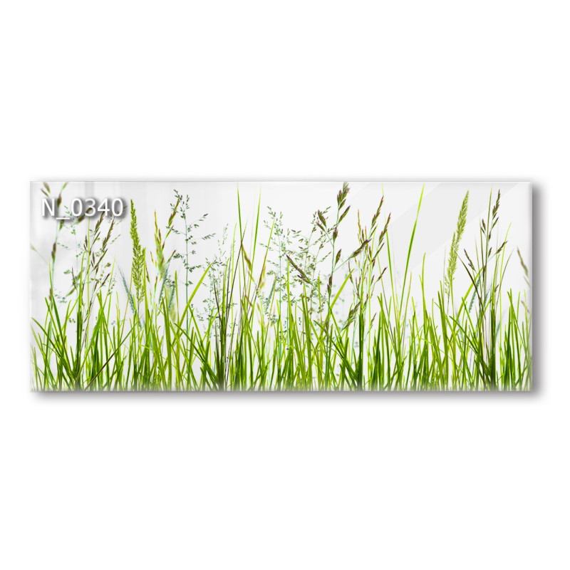 PANEL SZKLANY DO KUCHNI 120x50 cm - TRAWY