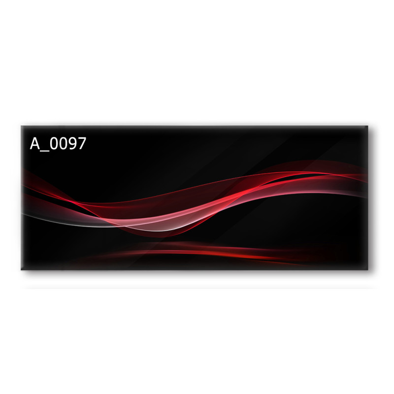 PANEL SZKLANY DO KUCHNI 120x50 cm - CZERWONA ABSTRAKCJA