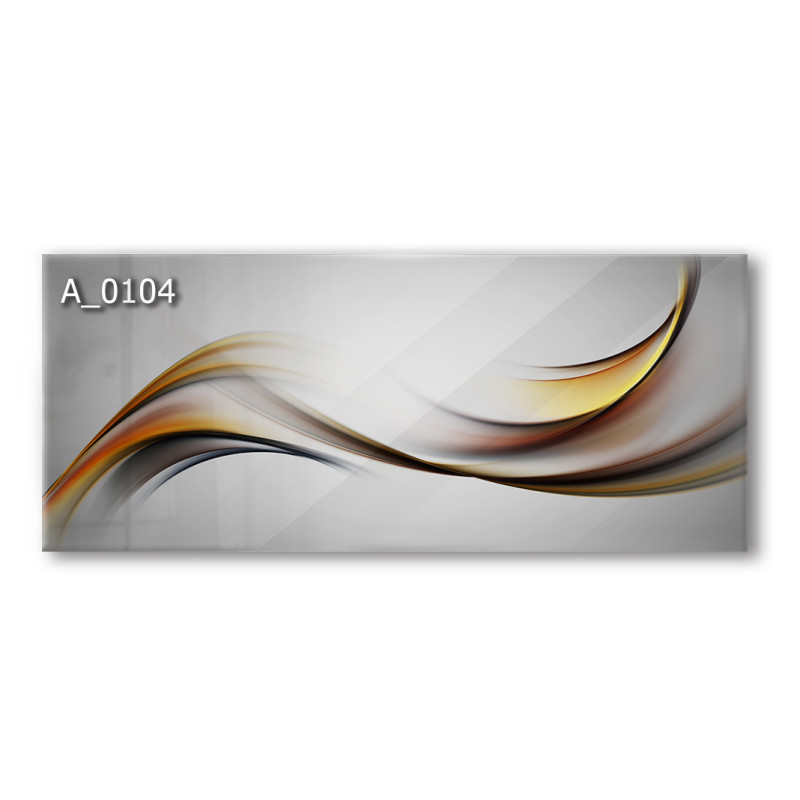 PANEL SZKLANY DO KUCHNI 120x50 cm - POMARAŃCZOWA ABSTRAKCJA