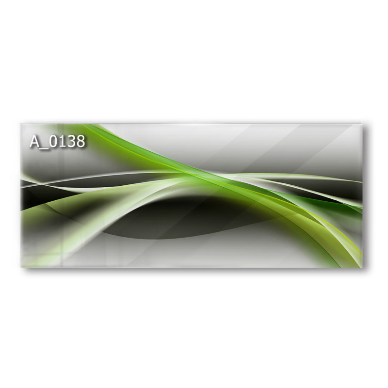 PANEL SZKLANY DO KUCHNI 120x50 cm - ZIELONA ABSTRAKCJA