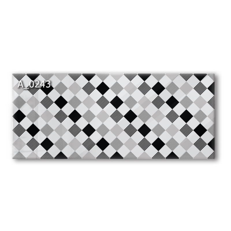 PANEL SZKLANY DO KUCHNI 120x50 cm - KWADRATY