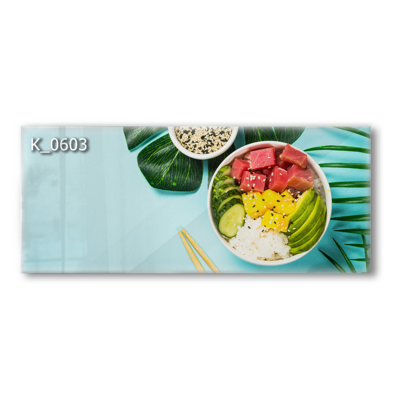 PANEL SZKLANY DO KUCHNI 120x50 cm - JEDZENIE