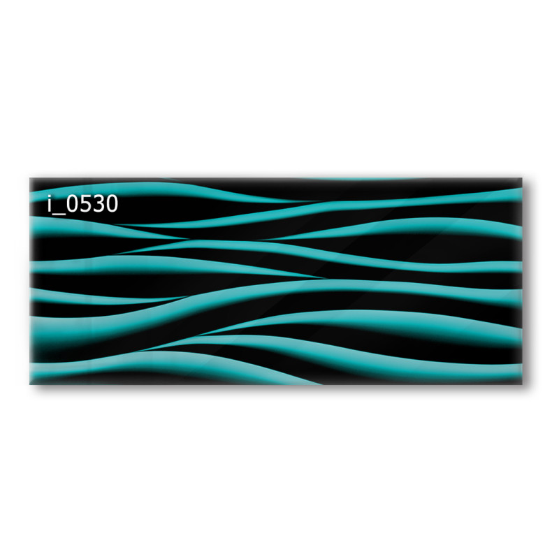 PANEL SZKLANY DO KUCHNI 120x50 cm - TURKUSOWE FALE