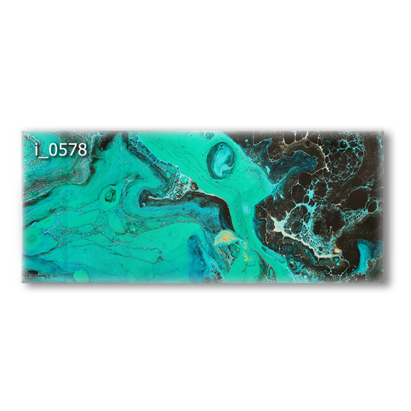 PANEL SZKLANY DO KUCHNI 120x50 cm - ZIELONY KAMIEŃ