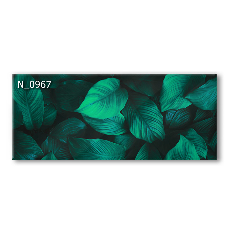 PANEL SZKLANY DO KUCHNI 120x50 cm - LIŚCIE II