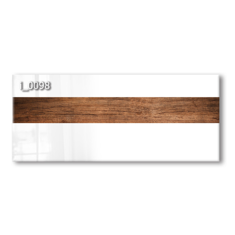 PANEL SZKLANY DO KUCHNI 120x50 cm - DREWNIANY PASEK VIII