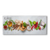 PANEL SZKLANY DO KUCHNI 120x50 cm - PRZYPRAWY Z MOŹDZIERZEM