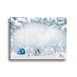 Deska szklana świąteczna ŚNIEG