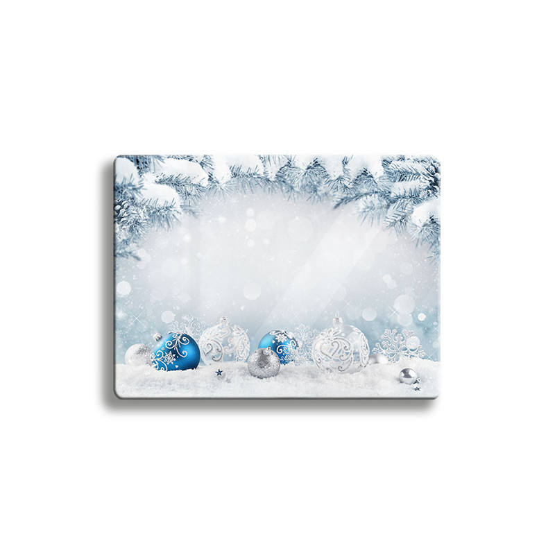 Deska szklana świąteczna ŚNIEG