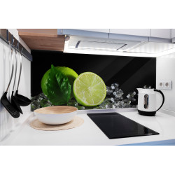 PANEL SZKLANY DO KUCHNI 120x50 cm - LIMONKA