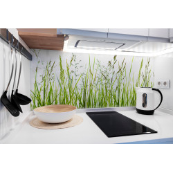 PANEL SZKLANY DO KUCHNI 120x50 cm - TRAWY