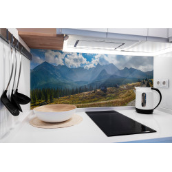 PANEL SZKLANY DO KUCHNI 120x50 cm - GÓRY