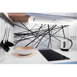 PANEL SZKLANY DO KUCHNI 120x50 cm - LINIE